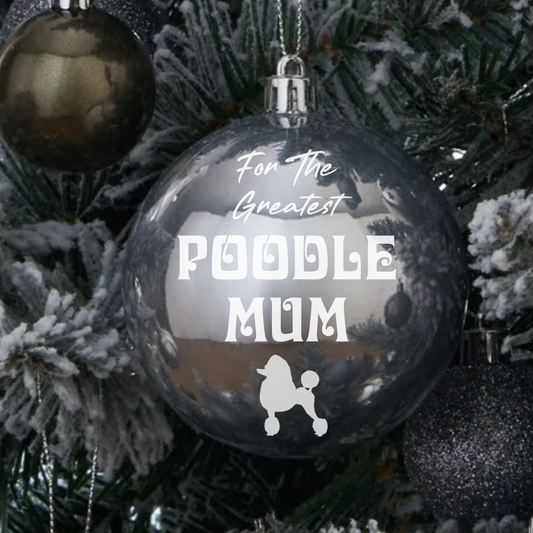 Greatest Dog Mum / Dad Personalised Christmas Bauble Any Breed