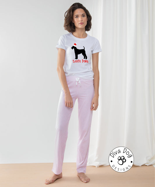 Santa Paws Airedale Terrier Pyjama Set & Drawstring Bag