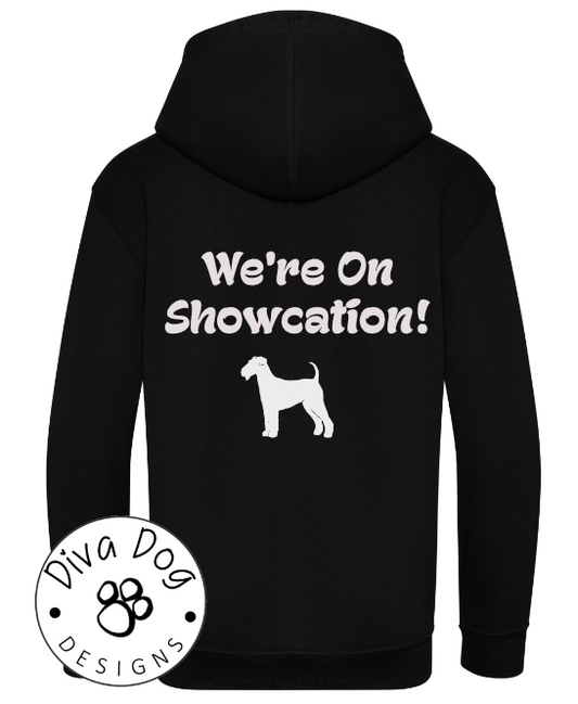 We're On Showcation Unisex Hoodie Any Breed - Can Be Personalised With Your Logo