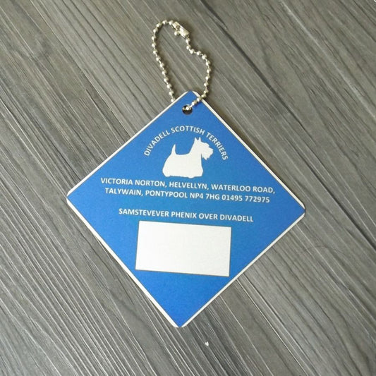 Bespoke Metal Personalised Crate / Cage Identification / ID Tag For Dog Shows - Meet KC Regulations