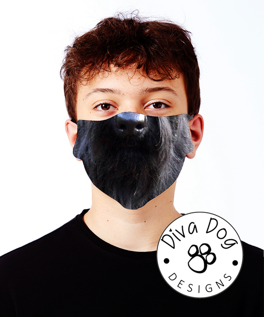 Black Scottish Terrier / Scottie Face Covering