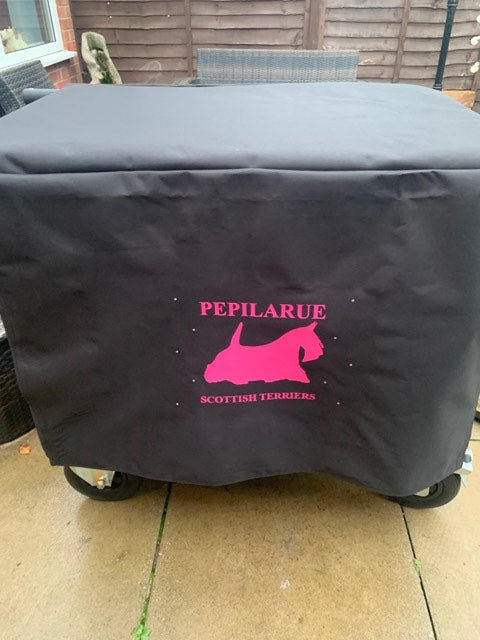 Personalised Cover for Dog Show Trolley - Hand Made to Size, With Logo Choice of Colour & Crystals!