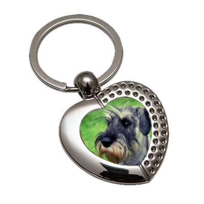 High Quality Heart Shaped Metal Keyring Personalised With Your Photograph