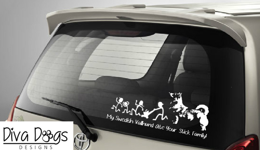 My Swedish Vallhund Ate Your Stick Family Car Window Sticker / Decal