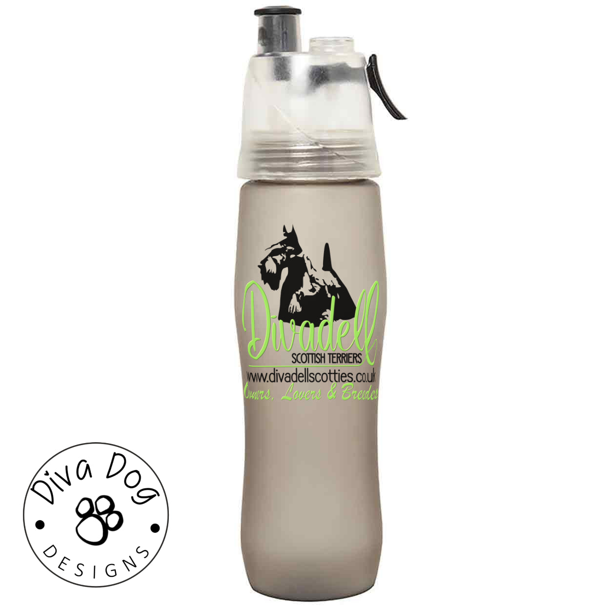 Fully Personalised Water Bottle With Spray Action - Complete With Your Logo