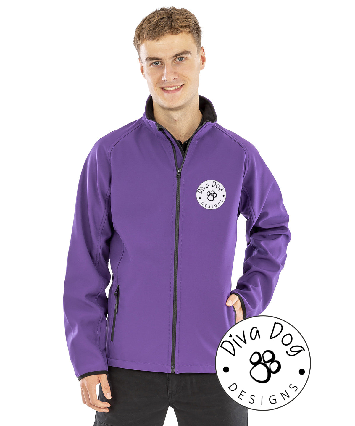 Unisex Soft Shell Jacket Personalised With Your Logo Or Kennel Name old