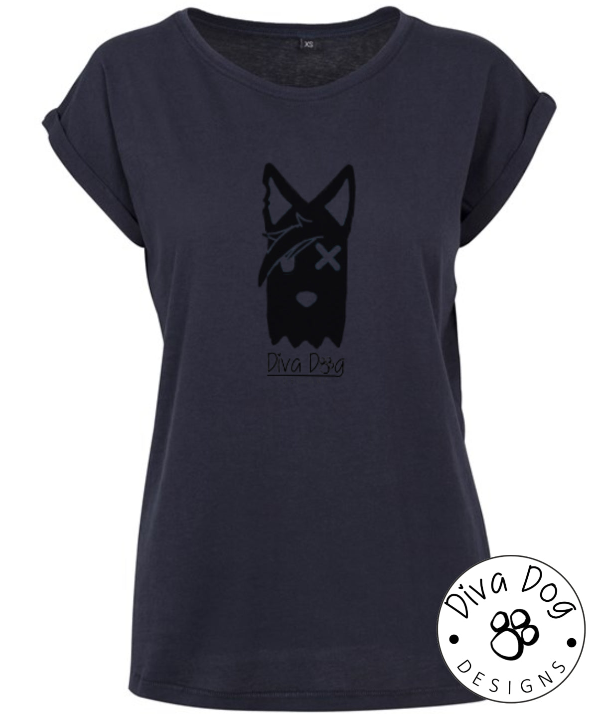 Exclusive Diva Dog Women's Extended Shoulder T-Shirt