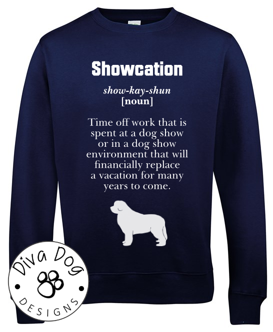 Showcation Definition Unisex Jumper Any Breed - Can Be Personalised With Your Logo