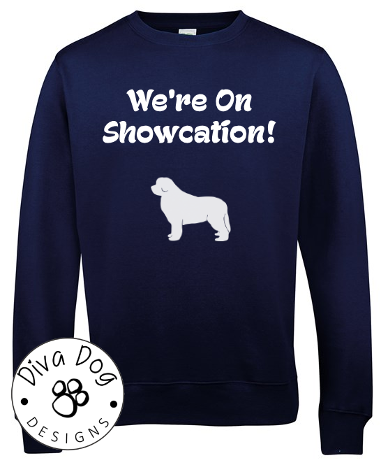 We're On Showcation Unisex Jumper Any Breed - Can Be Personalised With Your Logo