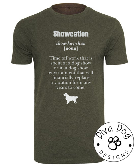 Showcation Definition Unisex T-Shirt Any Breed - Can Be Personalised With Your Logo