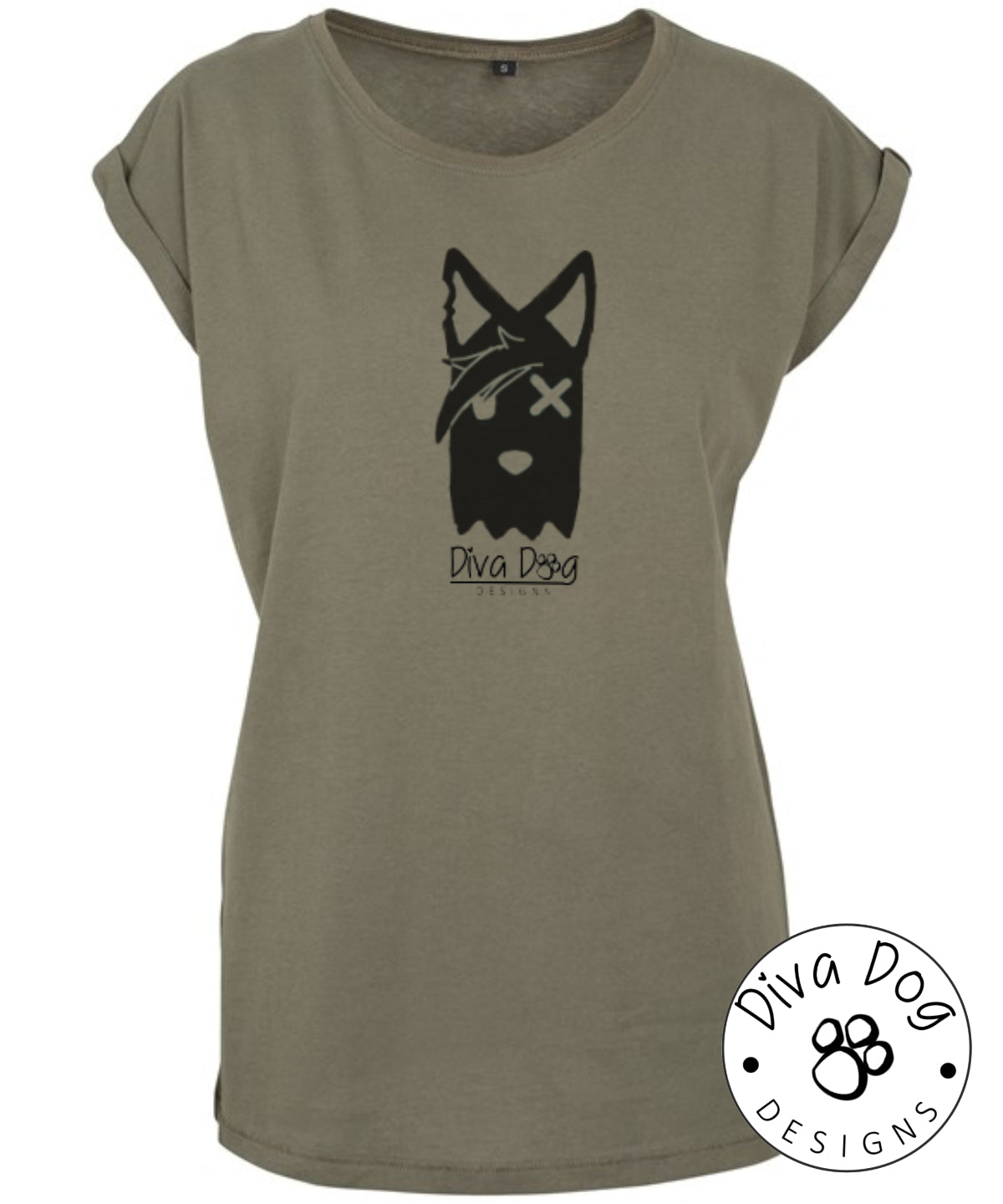 Exclusive Diva Dog Women's Extended Shoulder T-Shirt