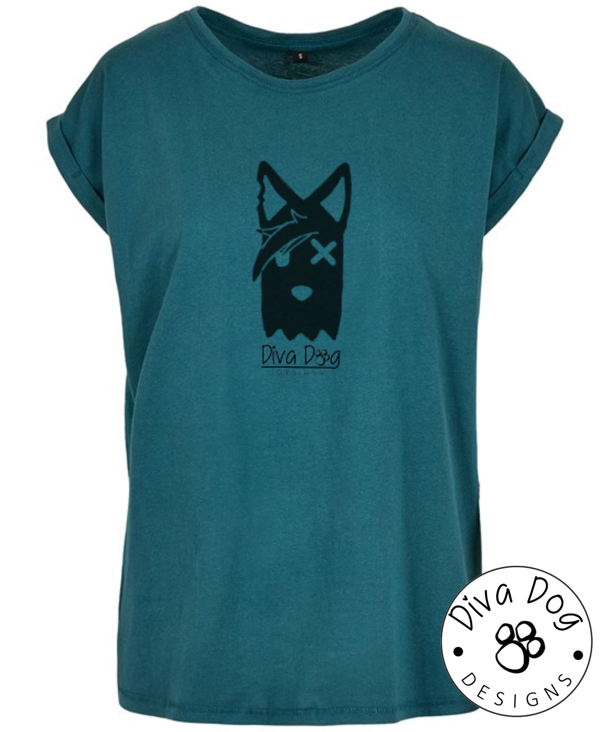 Exclusive Diva Dog Women's Extended Shoulder T-Shirt