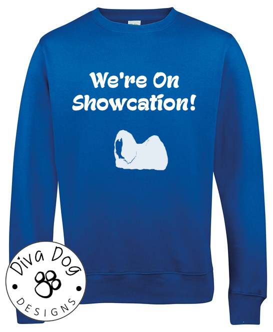 We're On Showcation Unisex Jumper Any Breed - Can Be Personalised With Your Logo