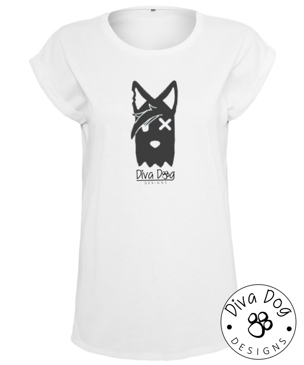 Exclusive Diva Dog Women's Extended Shoulder T-Shirt