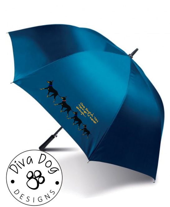 One English Toy Terrier Is Never Enough Golf Umbrella