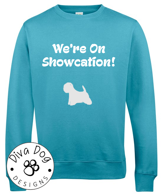 We're On Showcation Unisex Jumper Any Breed - Can Be Personalised With Your Logo