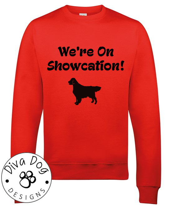 We're On Showcation Unisex Jumper Any Breed - Can Be Personalised With Your Logo