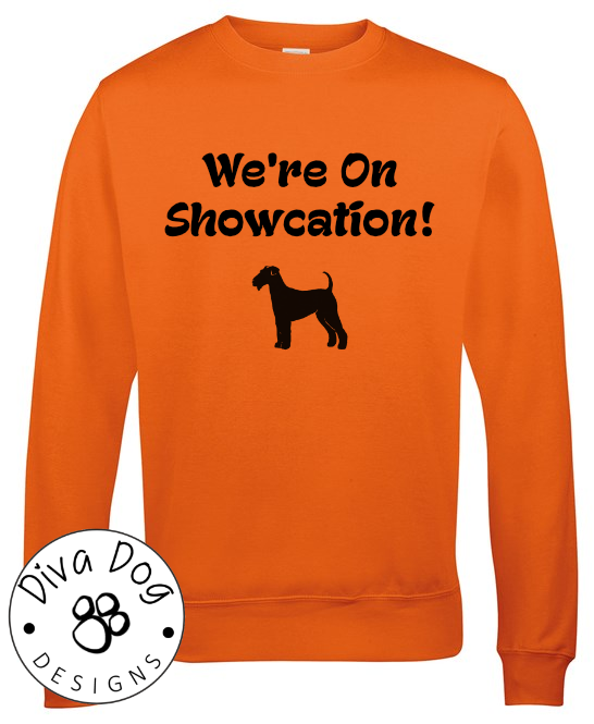 We're On Showcation Unisex Jumper Any Breed - Can Be Personalised With Your Logo