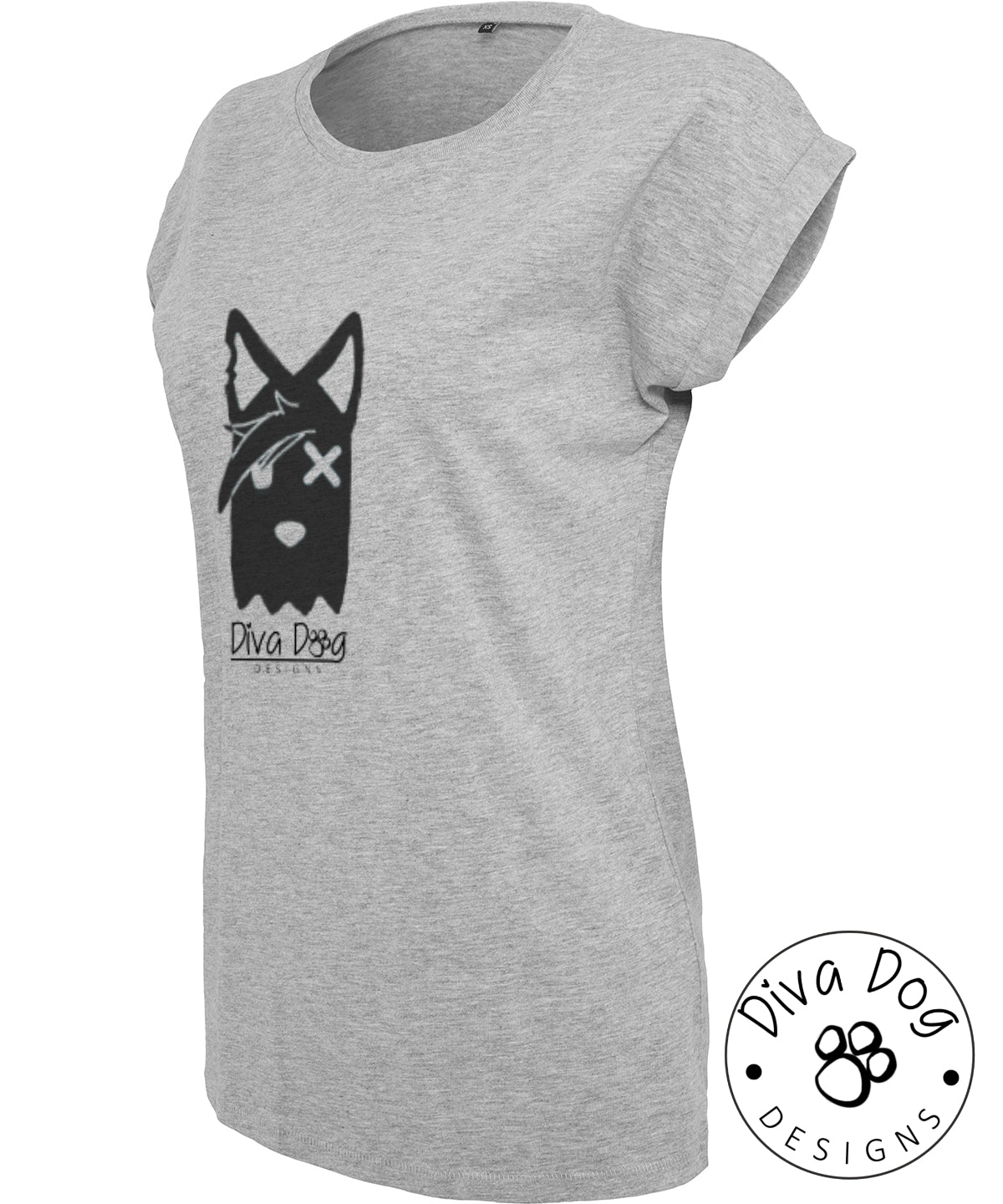 Exclusive Diva Dog Women's Extended Shoulder T-Shirt