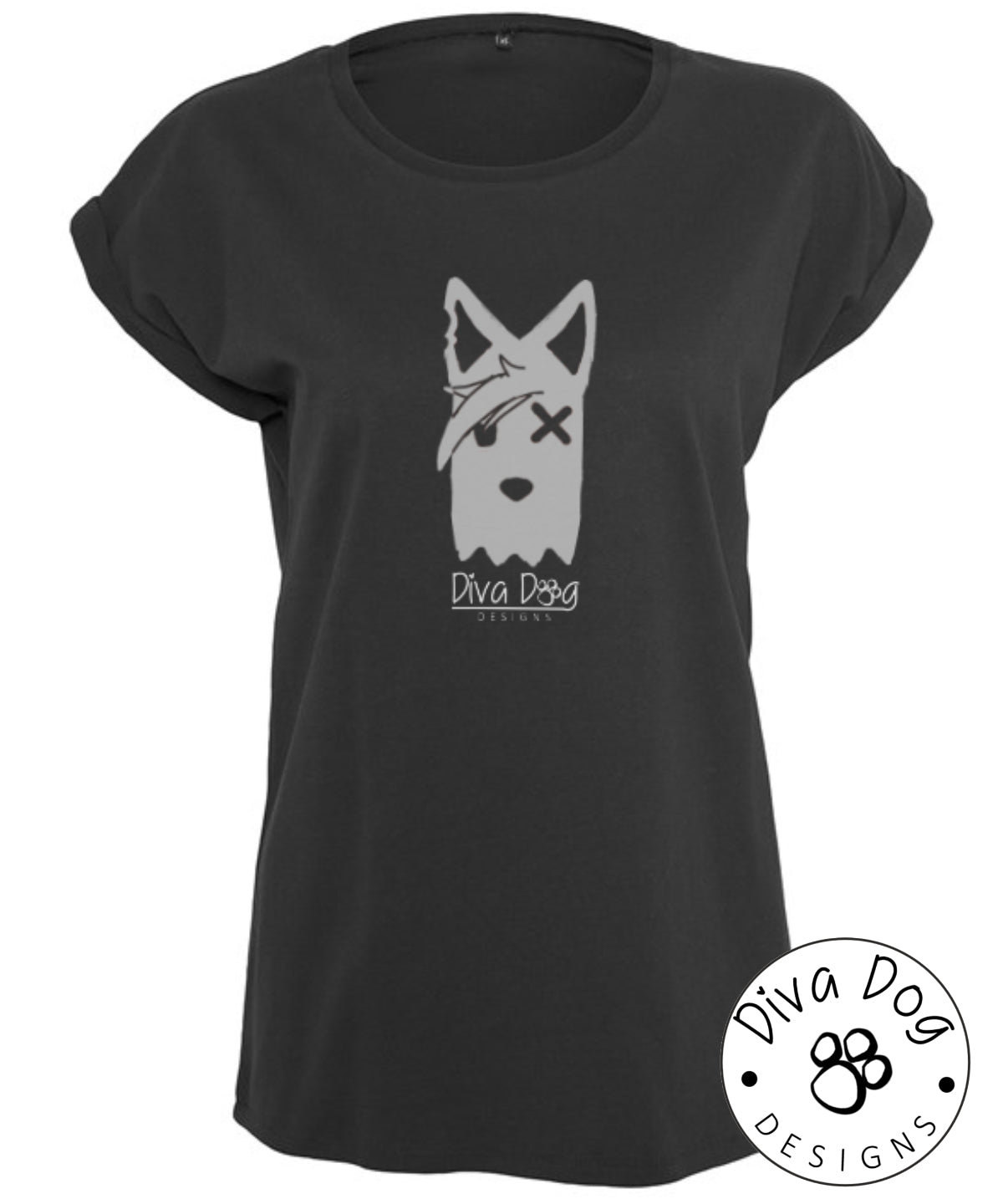 Exclusive Diva Dog Women's Extended Shoulder T-Shirt