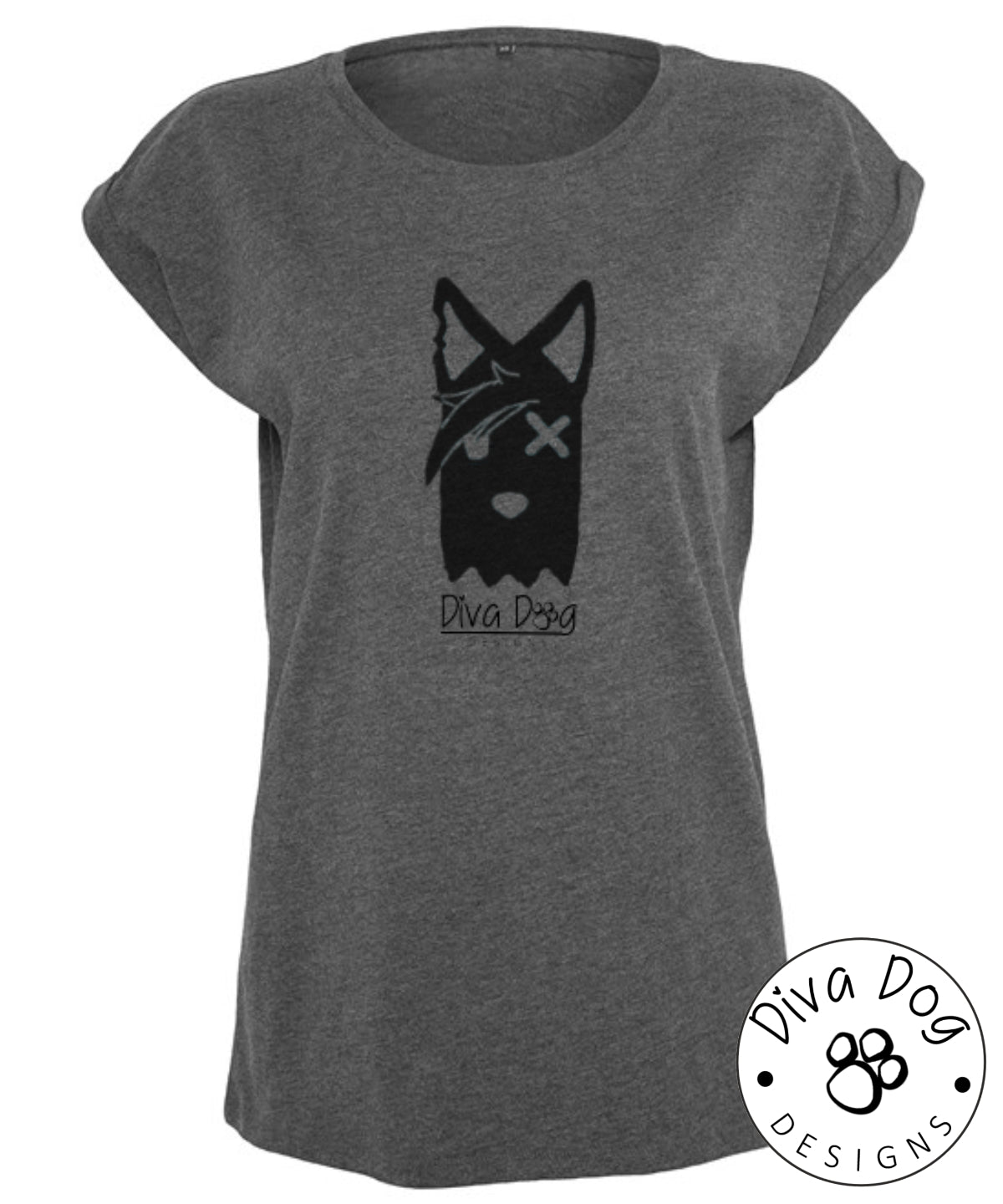 Exclusive Diva Dog Women's Extended Shoulder T-Shirt