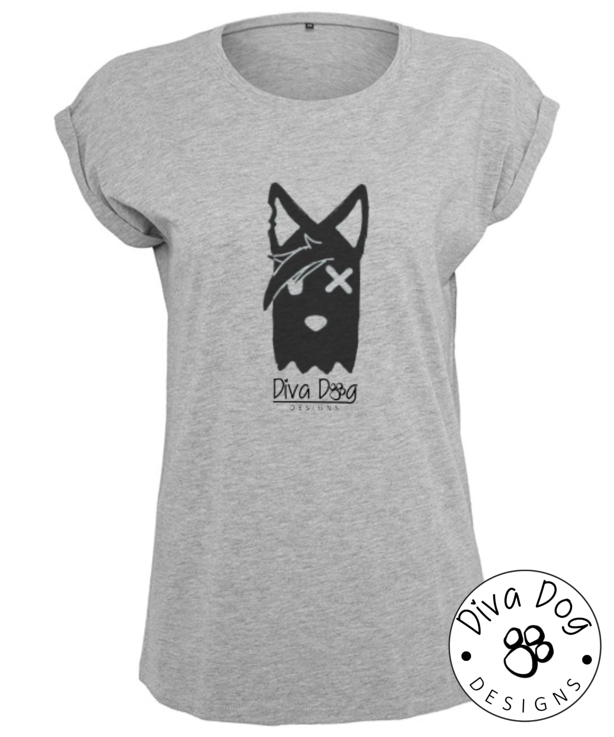 Exclusive Diva Dog Women's Extended Shoulder T-Shirt