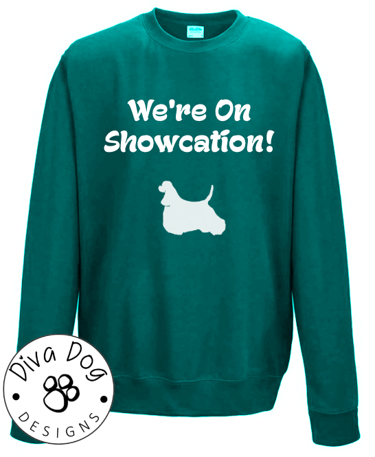 We're On Showcation Unisex Jumper Any Breed - Can Be Personalised With Your Logo