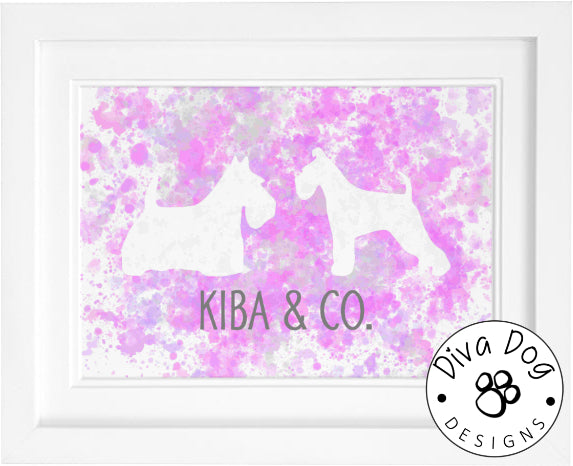 Paint Splatter Digital Artwork Of Your Kennel Name- Bespoke and Created From Your Logo