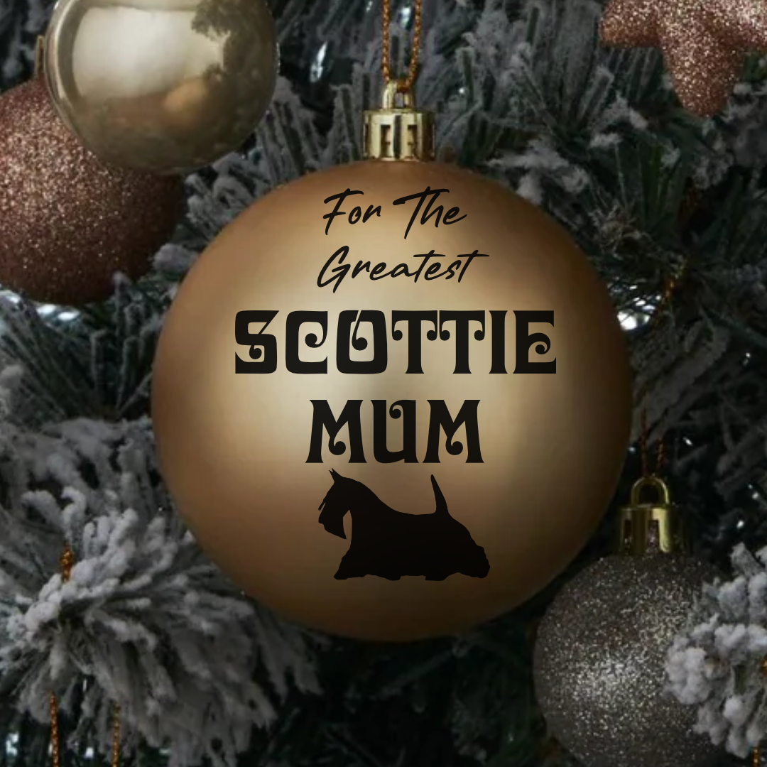 Greatest Dog Mum / Dad Personalised Christmas Bauble Any Breed