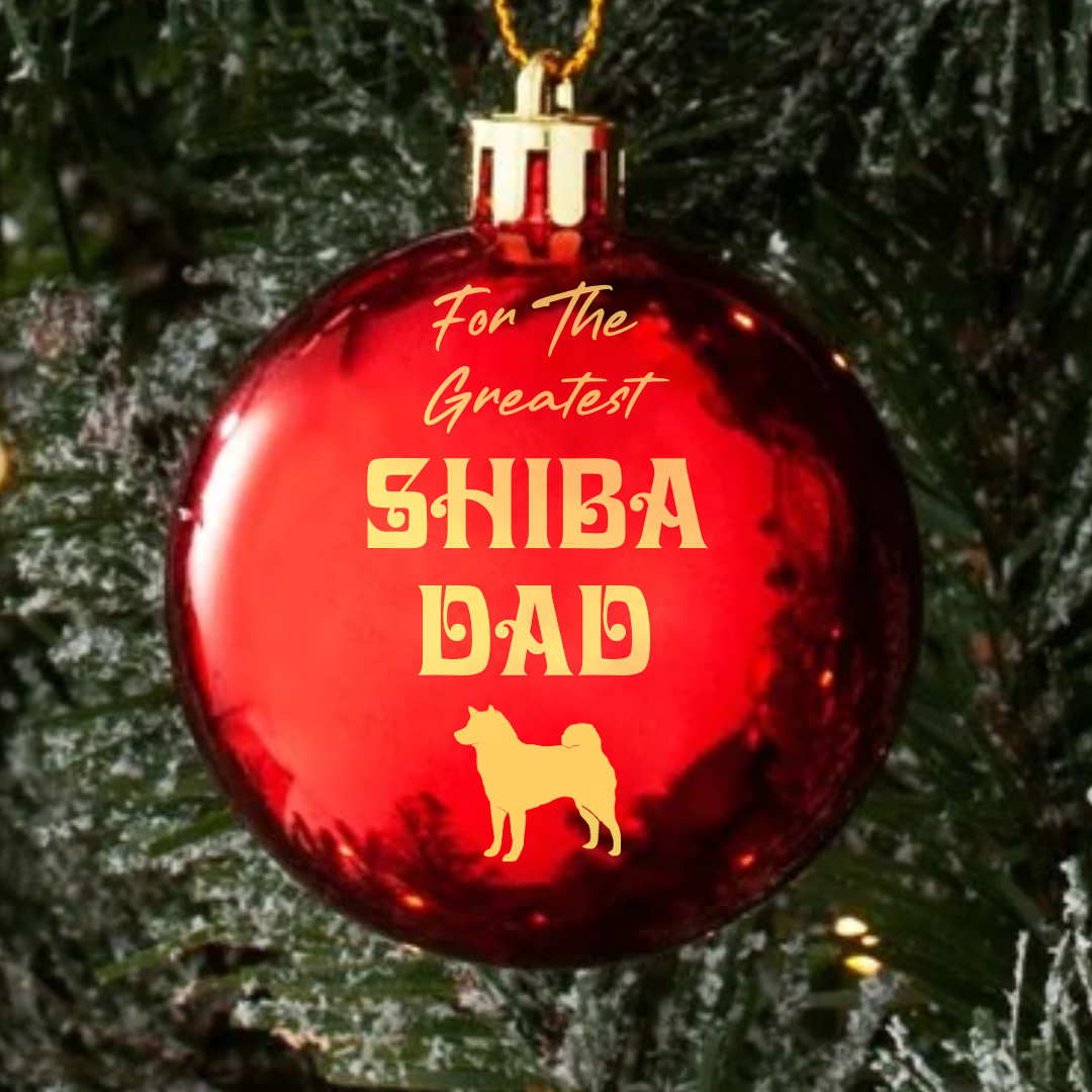 Greatest Dog Mum / Dad Personalised Christmas Bauble Any Breed