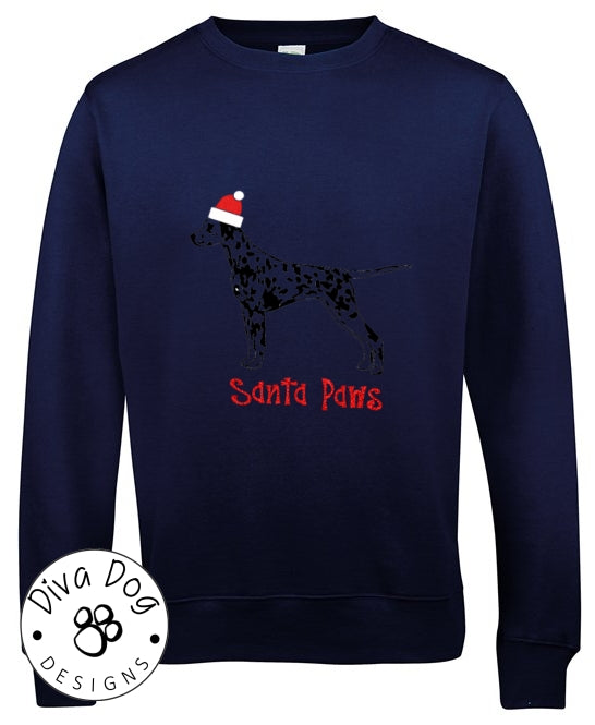 Santa Paws Dalmatian / Dally Christmas Jumper / Sweatshirt