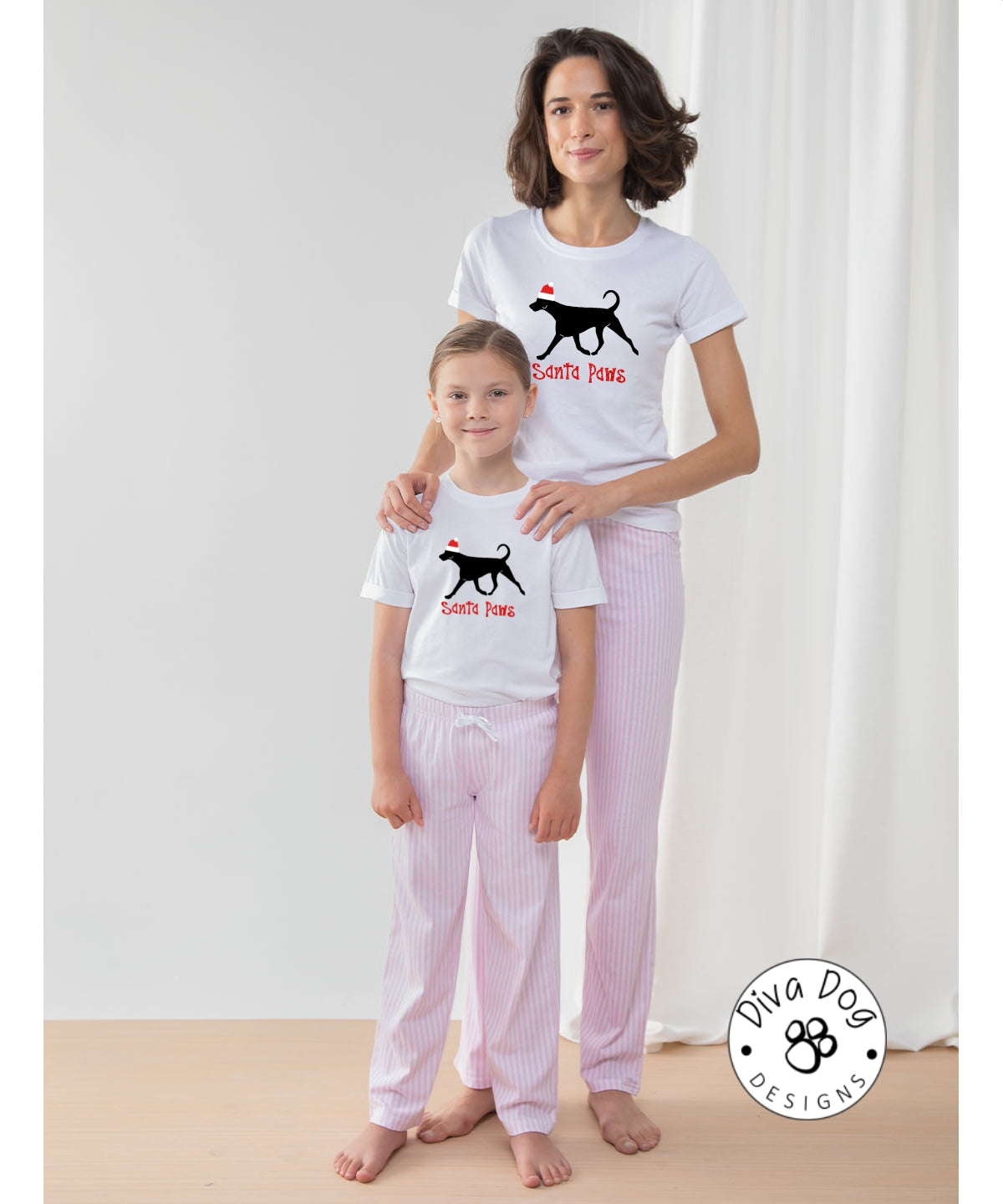 Santa Paws Dobermann / Dobie / Dobe Pyjama Set & Drawstring Bag