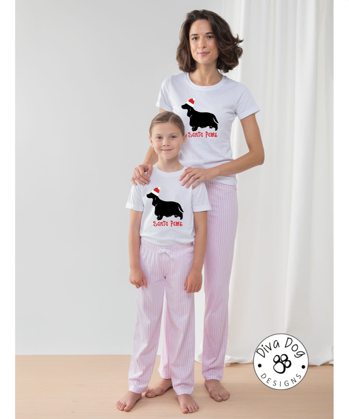 Santa Paws Cocker Spaniel Pyjama Set & Drawstring Bag