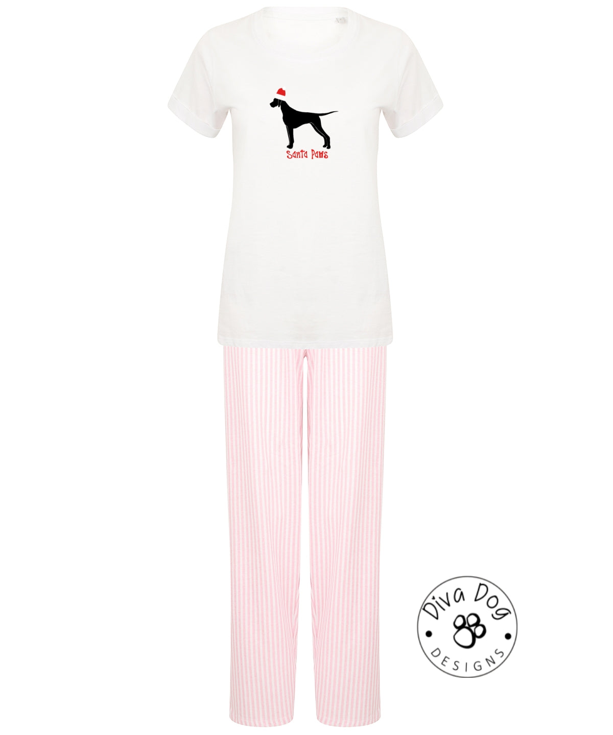 Santa Paws German Shorthaired Pointer / GSP Pyjama Set & Drawstring Bag