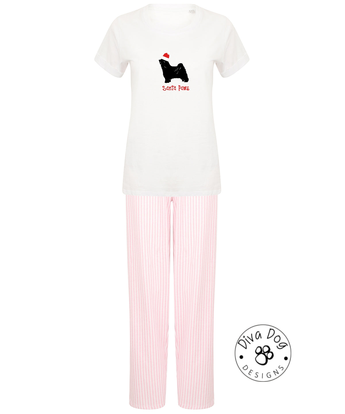 Santa Paws Tibetan Terrier Pyjama Set & Drawstring Bag