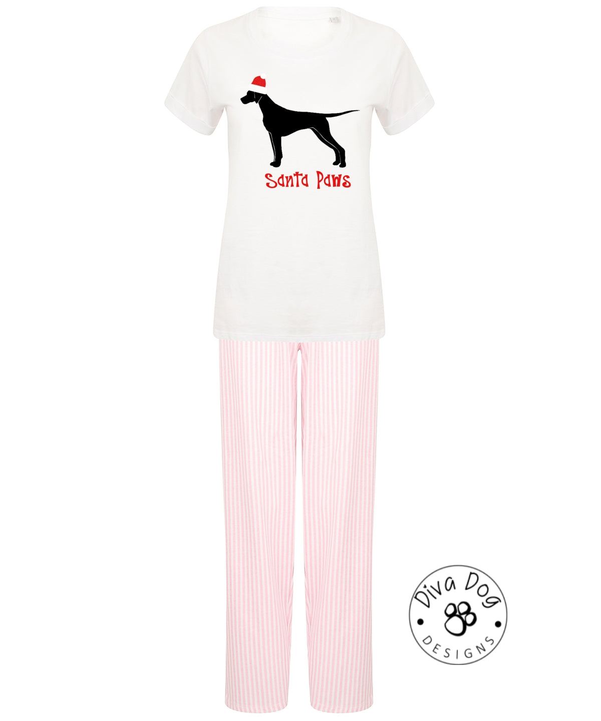 Santa Paws Weimaraner Pyjama Set & Drawstring Bag