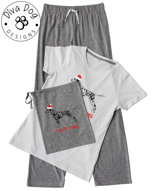 Santa Paws Dalmatian / Dally Pyjama Set & Drawstring Bag