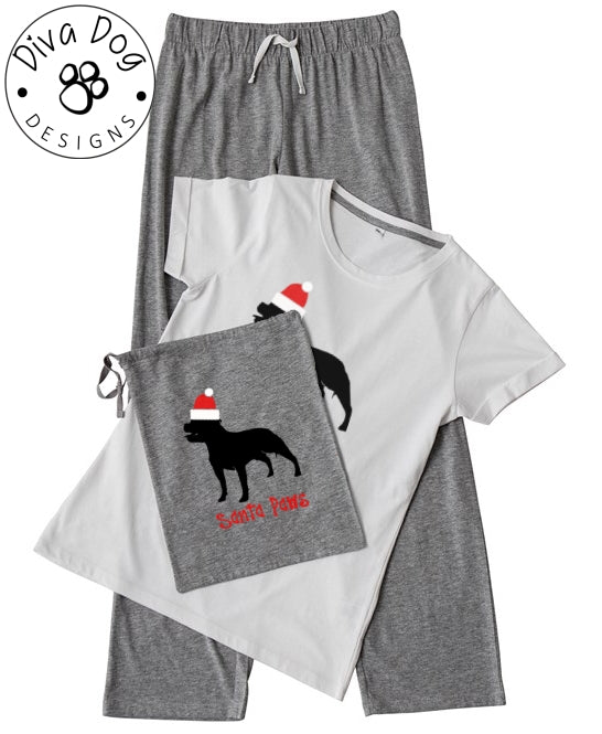 Santa Paws All / Any Breed Pyjama Set & Drawstring Bag