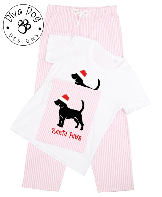 Santa Paws Beagle Pyjama Set & Drawstring Bag