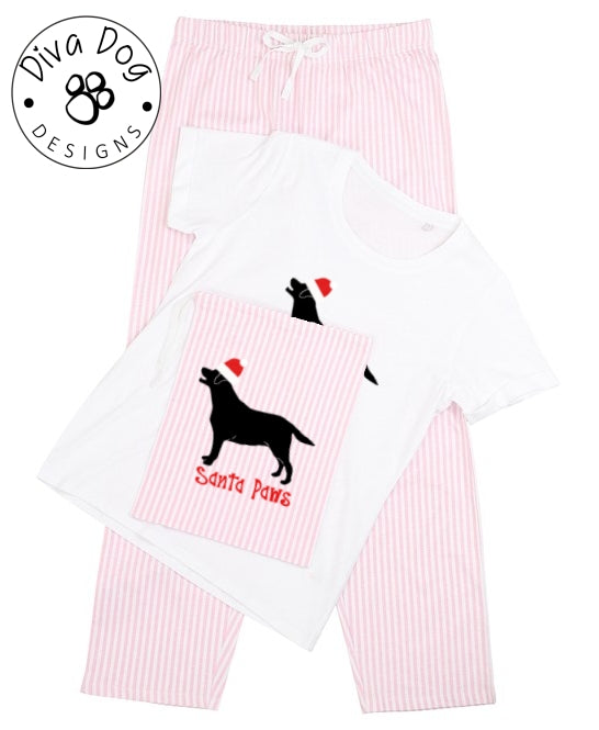 Santa Paws Labrador / Lab Pyjama Set & Drawstring Bag