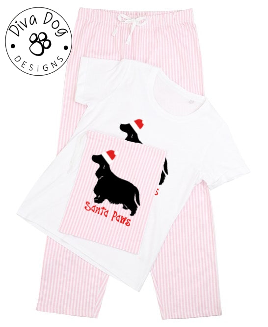 Santa Paws Cocker Spaniel Pyjama Set & Drawstring Bag