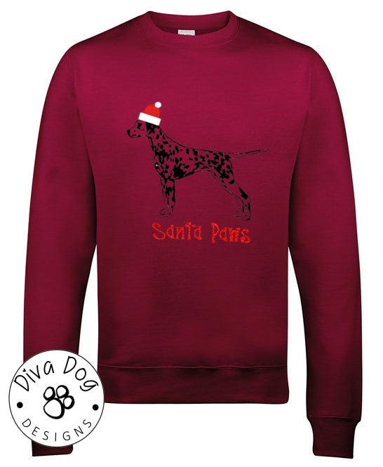 Santa Paws Dalmatian / Dally Christmas Jumper / Sweatshirt