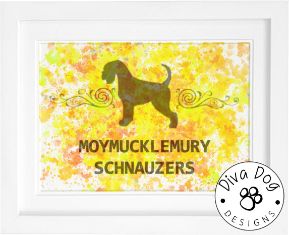 Paint Splatter Digital Artwork Of Your Kennel Name- Bespoke and Created From Your Logo