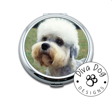 Round Compact Mirror Personalised With A Photo Of Your Dog